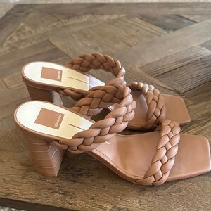 Dolce Vita Tan Braided Heeled Sandals